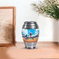 thumbnail image 7 of JAGASY Baseball Small Cremation Urn for Sister, Blue Mini Urns for Human Ashes Keepsake, Blue Sky Clouds Baseball Stadium & Grassy Field Decorative Urns for Friends, Urn for Brother, (3 Inch), 7 of 7