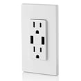 thumbnail image 4 of Receptáculo dúplex resistente a manipulaciones y cargador/manipulación Leviton T5632-W, 4 of 8