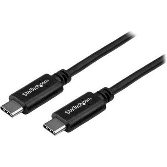 Star Tech  0.5 M USB-C USB2.0 Male to Male Cable - Black - 1.64 ft.