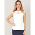 thumbnail image 2 of INSPIRE CHIC Blouse à Col à Manches Courtes pour Femmes Peter Pan, 2 of 6