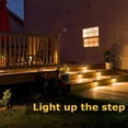 thumbnail image 3 of Paquete de 4 luces solares para terraza FloreceBien para exteriores, iluminación LED impermeable marrón para escalones, patios y caminos, 3 of 5
