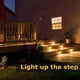 thumbnail image 3 of Paquete de 4 luces solares para terraza FloreceBien para exteriores, iluminación LED impermeable marrón para escalones, patios y caminos, 3 of 5