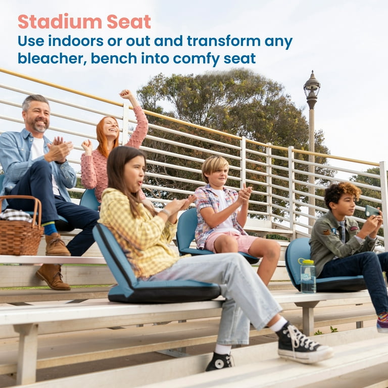 ECR4Kids Spectator Adjustable Floor Chair, Stadium Seat, Smoky