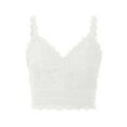 thumbnail image 3 of DuoJiaJ Women Fashion Lace Strap Splice V Neck Tank Vest Shirt Crop Top Cotton Tank Tops for Women, 3 of 4