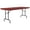Red, variant on Pemberly Row 30"W x 72"D Plastic Resin & Steel Metal Folding Table in Blue