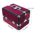 thumbnail image 2 of BESTYASH 1Ud Caja De Almacenamiento Cosmética Rojo Oscuro Con Práctico Y Espacioso, 2 of 6