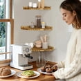 thumbnail image 7 of VEGCOO Rustic 3-Piece Solid Wood Wall Shelves Set - Triangular Corner Floating Shelves, Pine Wood Wall Fan Shaped Mounted Display Shelves, Easy Install for Bathroom, Kitchen, Living Room Decor, 7 of 7