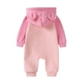 thumbnail image 6 of Kogui Snowsuit Baby Boy Baby Fleece Snowsuit, Infant Winter Coat, Hooded Long Sleeve Baby Rompers Jumpsuit 0 3 Months (Pink,0-3 Months), 6 of 7
