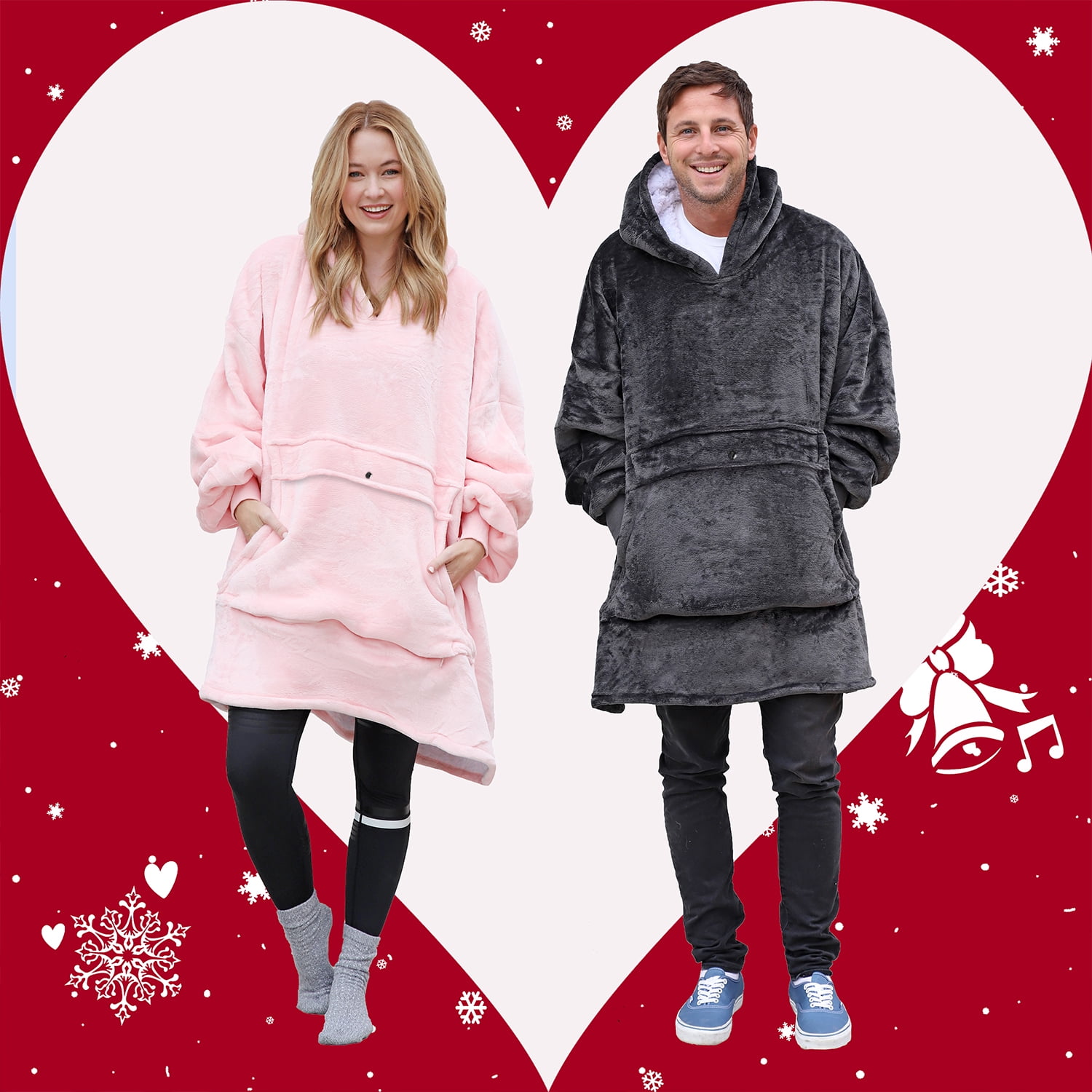 Oversized Hoodie Sweatshirt, Wearable Sherpa Blanket Pullover, Soft Warm Comfortable Portable Travel Sweater Pillow for Adults Men Women, Gift for Her