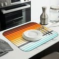 thumbnail image 3 of 16x18 Inch boho kitchen dish drying mat made from microfiber, super absorbent, washable and reusable, suitable for kitchens and cafes, 3 of 7
