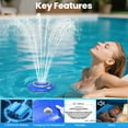 thumbnail image 4 of WARMTUYO Floating Pool Fountain with Light Show, Rechargeable with Remote, 9 Pool Light Modes & 3 Fountain Modes for Above Ground Pool, Pool Pond,Outdoor, Yard, Bird Baths, 4 of 8