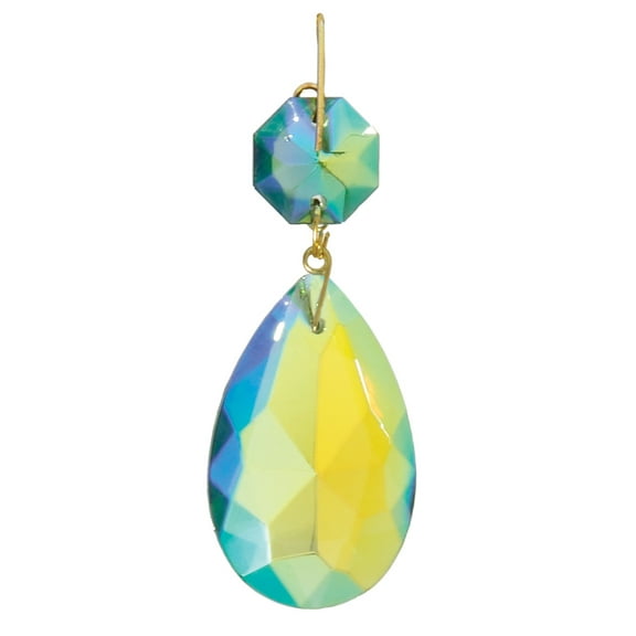 B&P Lamp® 1-1/2 Inch (38MM) Blue/Green Iridescent Pendalogue