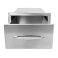 thumbnail image 3 of Stainless Steel Pull Out Kitchen Drawer - 14" Single Built-In Cabinet Organizer with Silent Slides, Modern Silver Storage for Utensils & Cutlery, 3 of 15