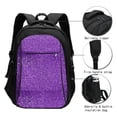 thumbnail image 3 of Balery Glitter Purple Print USB Charging Backpack for Men and Women - Water-Resistant, Anti-Theft Laptop Backpack with USB Port for Travel, Work, School, and College, 3 of 7