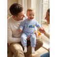 thumbnail image 5 of Spewahor Infant Baby Boy Easter Spring Romper 0 3 6 12 18 Months Letter Truck Embroidery Plaid Long Sleeve Round Neck Full Length Jumpsuit, 5 of 9