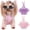 Pink+Purple, variant on Washable Female Diapers with Suspender Comfort Reusable Doggy Diapers Reusable Puppy Sanitary Panties Dog Underwear Diaper for Small Girl Dogs in Period Heat
