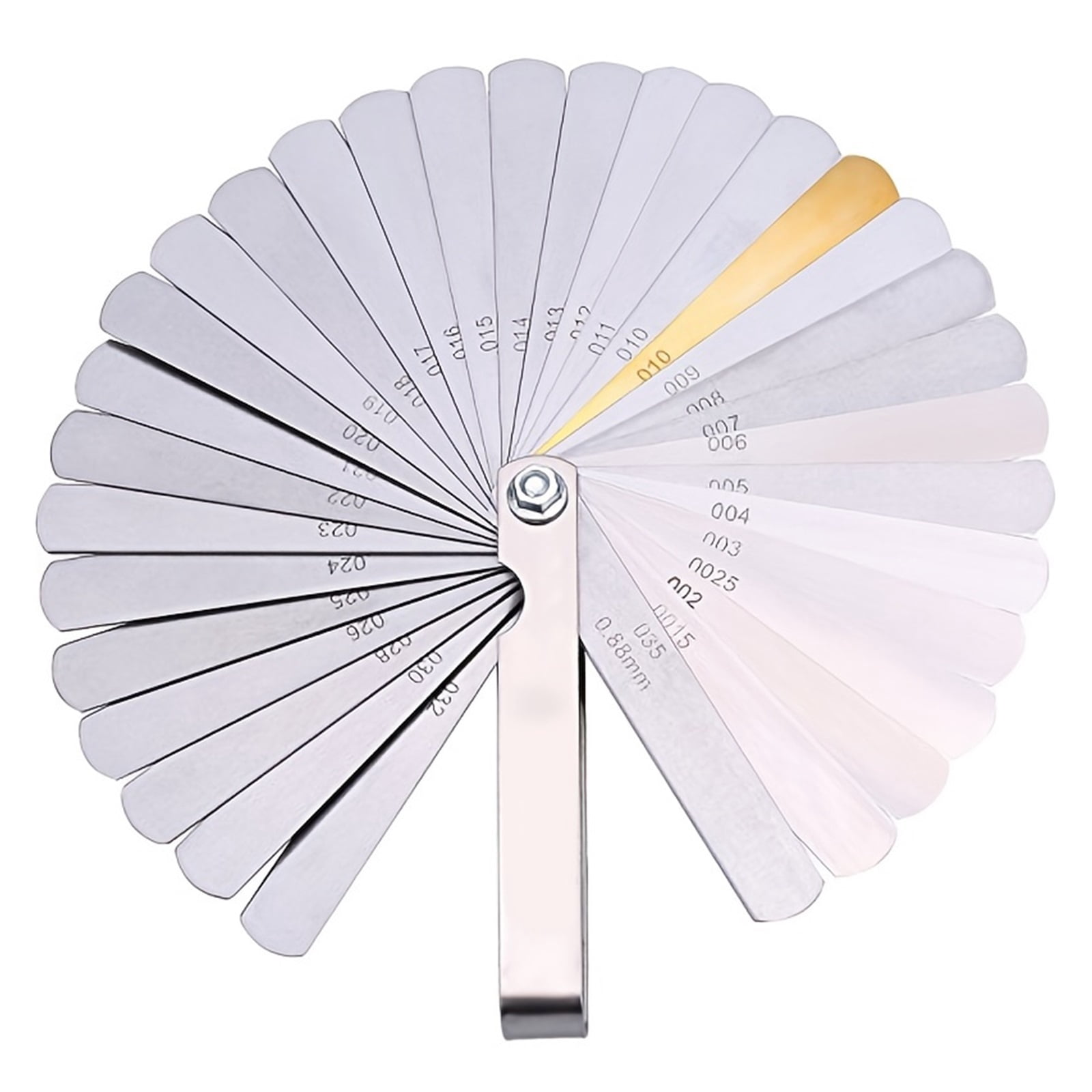 32 Blades Steel Feeler Gauge Dual Marked Metric And Measuring Tool Multifunctional Drawing Ruler Tool ,Easy to Use