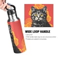 thumbnail image 4 of Cat Flowers Sports Water Bottle with Straw Lid Insulated Stainless Steel Leak Proof BPA Free Thermal Mug with Handle for Gym Yoga Cycling Camping, 4 of 8