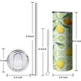 thumbnail image 5 of 20 OZ Tumbler Lemon Insulated Coffee Mug with Lid and Straw,Stainless Steel Vacuum Insulated Insulated Tumbler Gifts for Women Mothers, 5 of 7