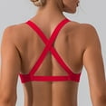 thumbnail image 4 of XFHLMJFF Softness Sports Bras for Women Deep V Neck Fitness Backless Padded Low Crop Tank Yoga Clothes, 4 of 5