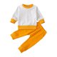 thumbnail image 1 of Gibobby Conjunto para bebé niña Niño Bebé Niñas Otoño Invierno Ropa Color Bloque Manga Larga Sudadera Tops Joggers Pantalones Conjunto(Amarillo,3-4 Años), 1 of 5