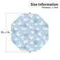 thumbnail image 2 of KLL Drink Coasters Set Octagon of 4,PU Leather Absorbent Coasters Set Decorative Coffee Cup Coasters Housewarming Gift for Home Decor-Cute Goose On A Blue Sky, 2 of 5