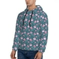 thumbnail image 3 of Lsque Tulips Flowers Pattern Casual Men's Hoodie,Hooded Sweatshirt with Kangaroo Pocket,Pullover Hoodie-3X-Large, 3 of 7