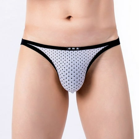 

Men Nylon Briefs Cool Ice Silk Low-rise Underwear Bikini Pouch Panties