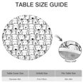 thumbnail image 6 of Cute Black and White Cartoon Line Drawing Dog Round Fitted Tablecloth with Elastic Edge,Dining Table Cover Waterproof,Outdoor Round Tablecloth for Camping,Dining,Indoor and Outdoor, 6 of 7