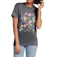 thumbnail image 2 of Wildflower Blossom Floral Graphic Tee T-Shirts for Women, Short Sleeve Tops - Vintage Pepper, 2 of 5