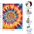 thumbnail image 4 of Colorful Rainbow Tie Dye Spiral Pattern Blanket,Comfortable Soft Flannel Throw Blanket,All Season,Warm Lightweight Blankets for Sofa Bed Couch Living Room Chair,30"x40", 4 of 4