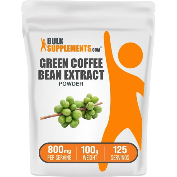 BulkSupplements Green Coffee Bean Extract Powder - 800mg per Serving - 100 Grams (3.5 oz) - 125 Servings
