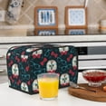 thumbnail image 5 of Toaster Covers 2 Slice, Red Bow Blue Glasses Owl Waterproof Bread Machine Cover Fits for Standard 2 Slice Toasters, Home Decor Toaster Protection with Hanging Rope, 5 of 7