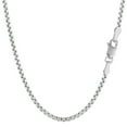 thumbnail image 1 of 14k White Gold Round Box Chain Necklace, 2.1mm, 20", 1 of 4