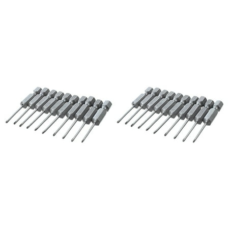 

20 Pcs 1/4 inch Hex 50mm Length 1.6mm PH00 Magnetic Screwdriver Bits