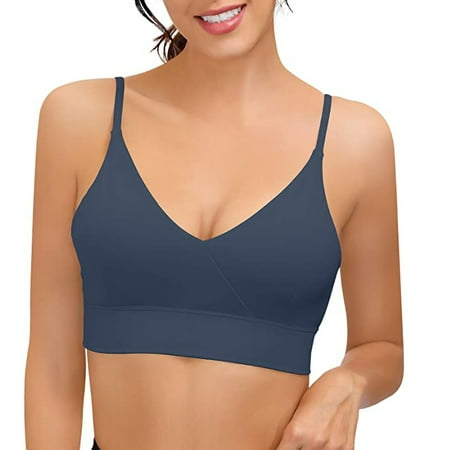 

ForestYashe Women s Tops Strappy Crisscross Adjustable Wirefree Padded Yoga Tank Sports Bra Women s Tanks & Camis