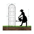 thumbnail image 3 of 2/4 Pack Panels No Dig Dog Fence Outdoor - 74.8 Inch Tall Rustproof Animal Barrier with Gate, Decorative Garden Fence Panels for Yard Border, Patio（74.8 x 21.6 inch）, 3 of 7