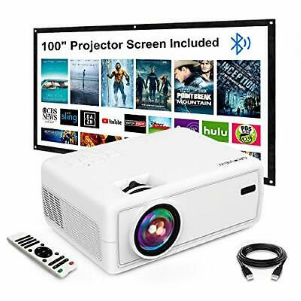 Restored Groview 100" Class FHD (1080P) LED Projector (G210