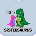 thumbnail image 4 of Inktastic Little Sistersaurus Girls Baby Bib, 4 of 4