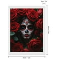 thumbnail image 2 of Diamond Art Kits for Adults - Red Roses Painted Face Art 5d Diamond Painting for Adults, Diamond Art for Adults Beginners, Frameless Diamond Painting Kits for Adults for Home Wall Decor, 2 of 7