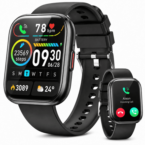 Smart Watch for Men Women, 1.85-Inch HD Fitness Tracker with Bluetooth Calls, Sleep Tracking, 110  Sports Modes, IP68 Waterproof, Android and iPhone