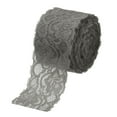 thumbnail image 1 of Unique Bargains Lace Trim 10 Yards 2 Inch Flower Elastic Lace Ribbons for Package Decoration Wedding Headbands Dark Gray, 1 of 5