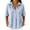 Light Blue, variant on Plaid-Knit Polo Shirts for Women Button Down Short Sleeve Top Casual Collared Shirts 2026 Summer Henley Shirt Crew Neck Blouses Yellow 2XL