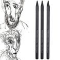 thumbnail image 4 of 3pcs Pure Carbon Sketch Pencil Professional Hard/Medium/Soft Woodless Charcoal Pen Drawing Set, 4 of 4