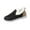 Black#02, variant on Loafer Slippers for Women Flat Heel Closed Toe Slip-on House Slides Women's Casual Indoor Outdoor Winter Warm Outerwear Plus Velvet Home Flat SlippersBlack 5.5