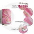 thumbnail image 3 of Pink Marble Abstract Shower Curtain, 60" x 72", Gold Foil Modern Waterproof Bathroom Curtain Washable Shower Curtain Set with 12 Hooks, 3 of 6