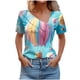 thumbnail image 1 of Top de Verano de las Mujeres, Cuello en V Moda Casual de Manga Corta Blusa, Primavera Y Verano Ligero Top, 1 of 9