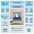 thumbnail image 2 of HP Stream 14" Student and Business Laptop,Intel Processor N4120 4GB RAM 64GB eMMC,Windows 11 Home,One Year Office 365,Webcam,Blue, 2 of 5