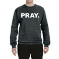 thumbnail image 2 of Wild Bobby Pray. Inspirational/Christian Unisex Crewneck Graphic Sweatshirt, Heather Black, Small, 2 of 5