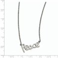 thumbnail image 2 of Stainless Steel Fancy Lobster Closure Polished Peace Necklace 18 Inch Pendant Necklace for Women, 2 of 2